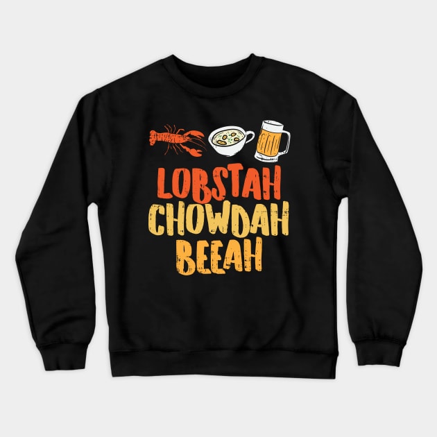 Lobstah Chowdah Beeah Crewneck Sweatshirt by maxdax